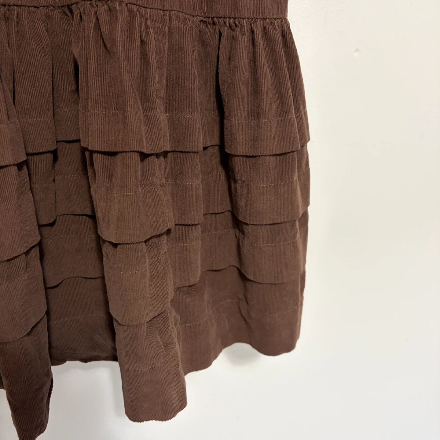 American Eagle Corduroy Tiered Dress - Brown - Size M - photo 3