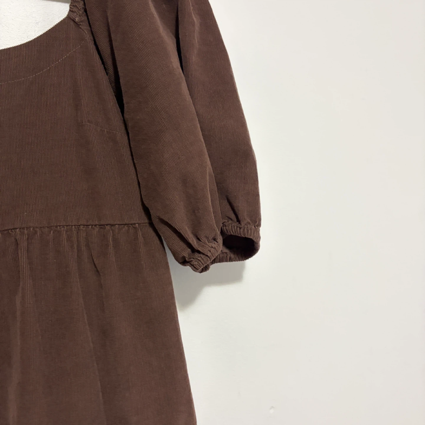 American Eagle Corduroy Tiered Dress - Brown - Size M - photo 2