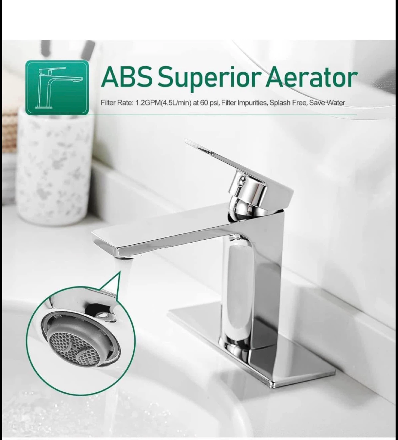 Bathroom Faucet with Pop-Up Drain Assembly - photo 3