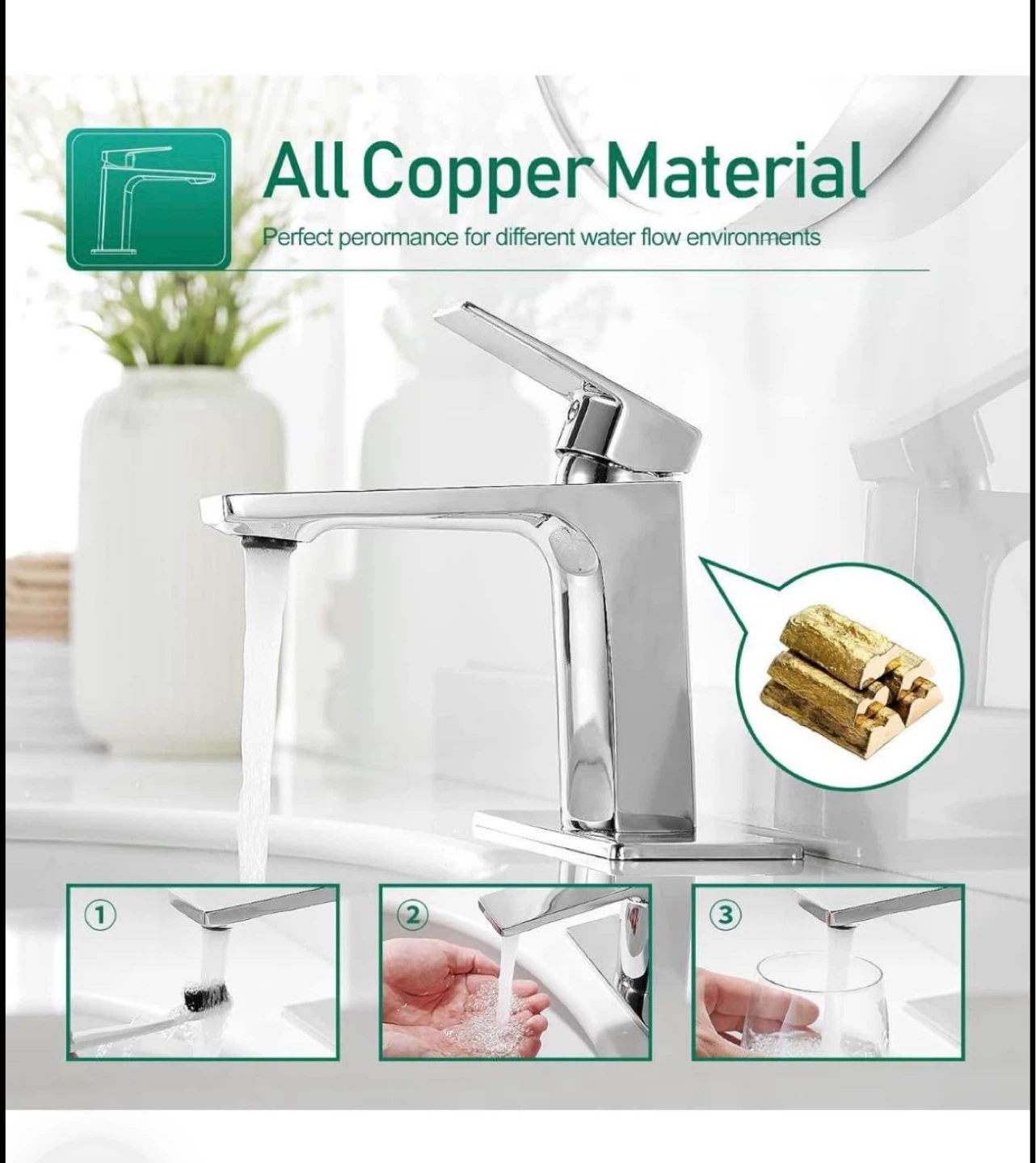 Bathroom Faucet with Pop-Up Drain Assembly - photo 4