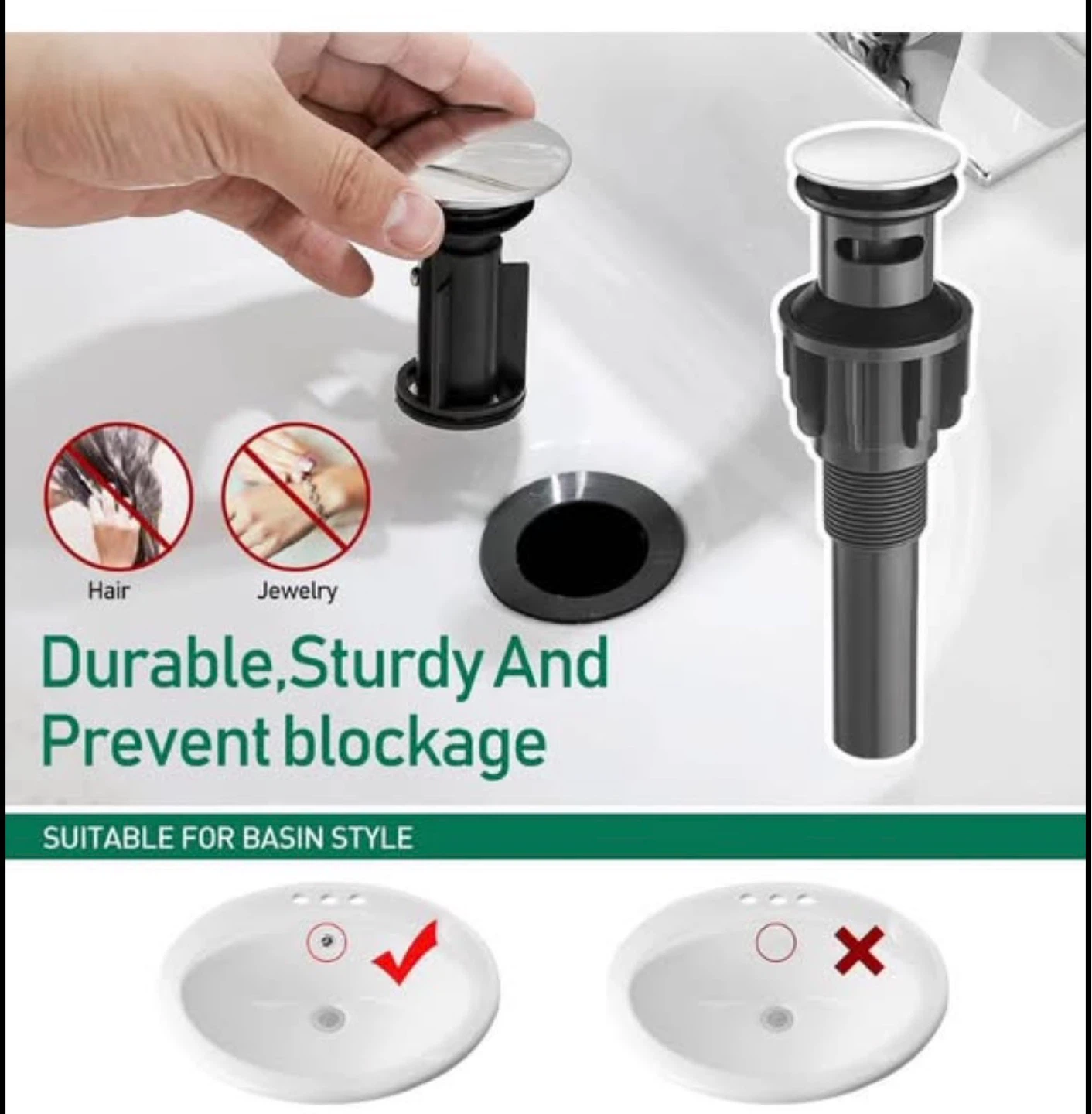 Bathroom Faucet with Pop-Up Drain Assembly - photo 5