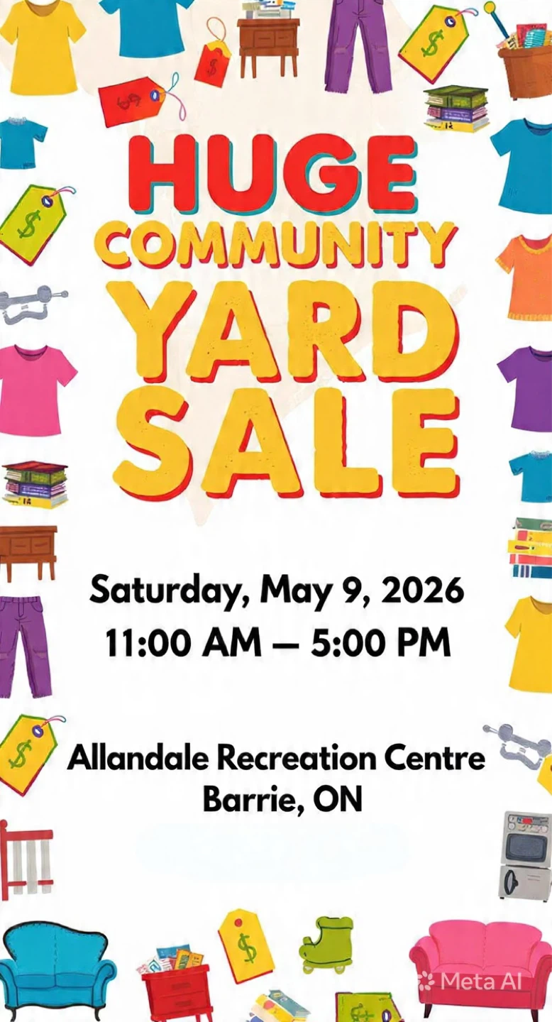 Huge Community Yard Sale!! One Day Only in Recreation Centre