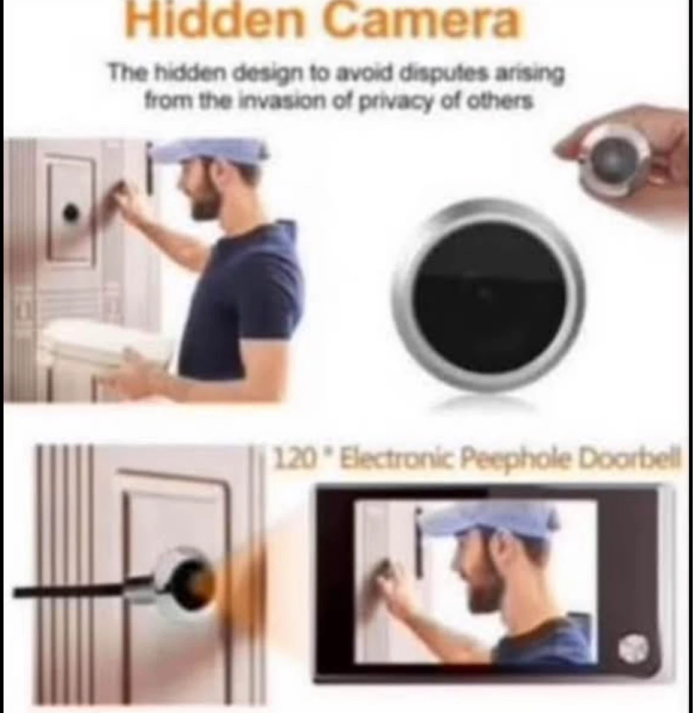 Electronic Peephole Doorbell with Camera - photo 5