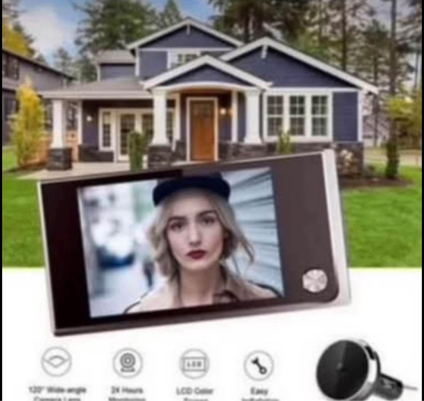 Electronic Peephole Doorbell with Camera - photo 3