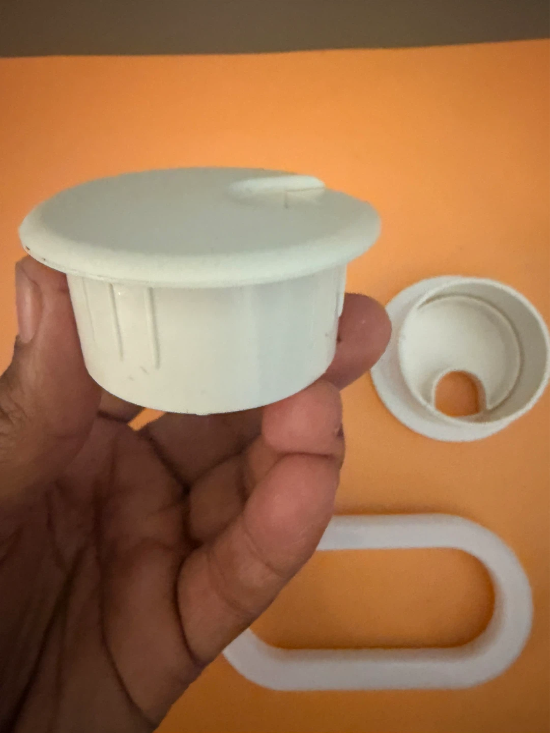 White Desk Cable Grommet Set - photo 5