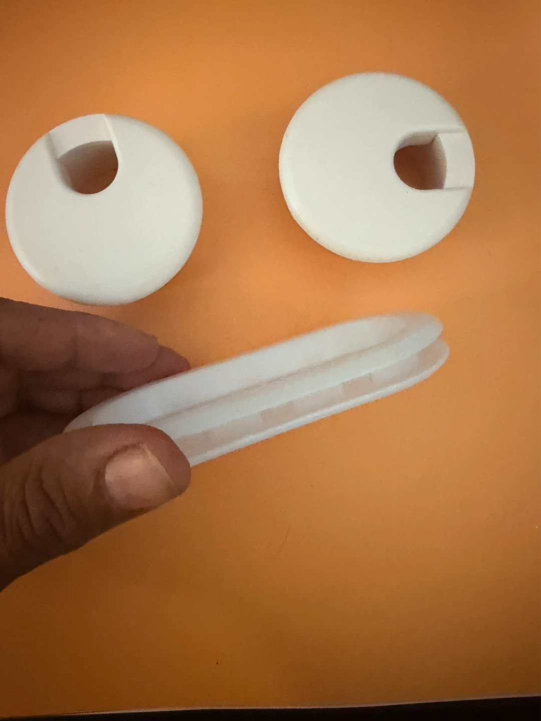 White Desk Cable Grommet Set - photo 2
