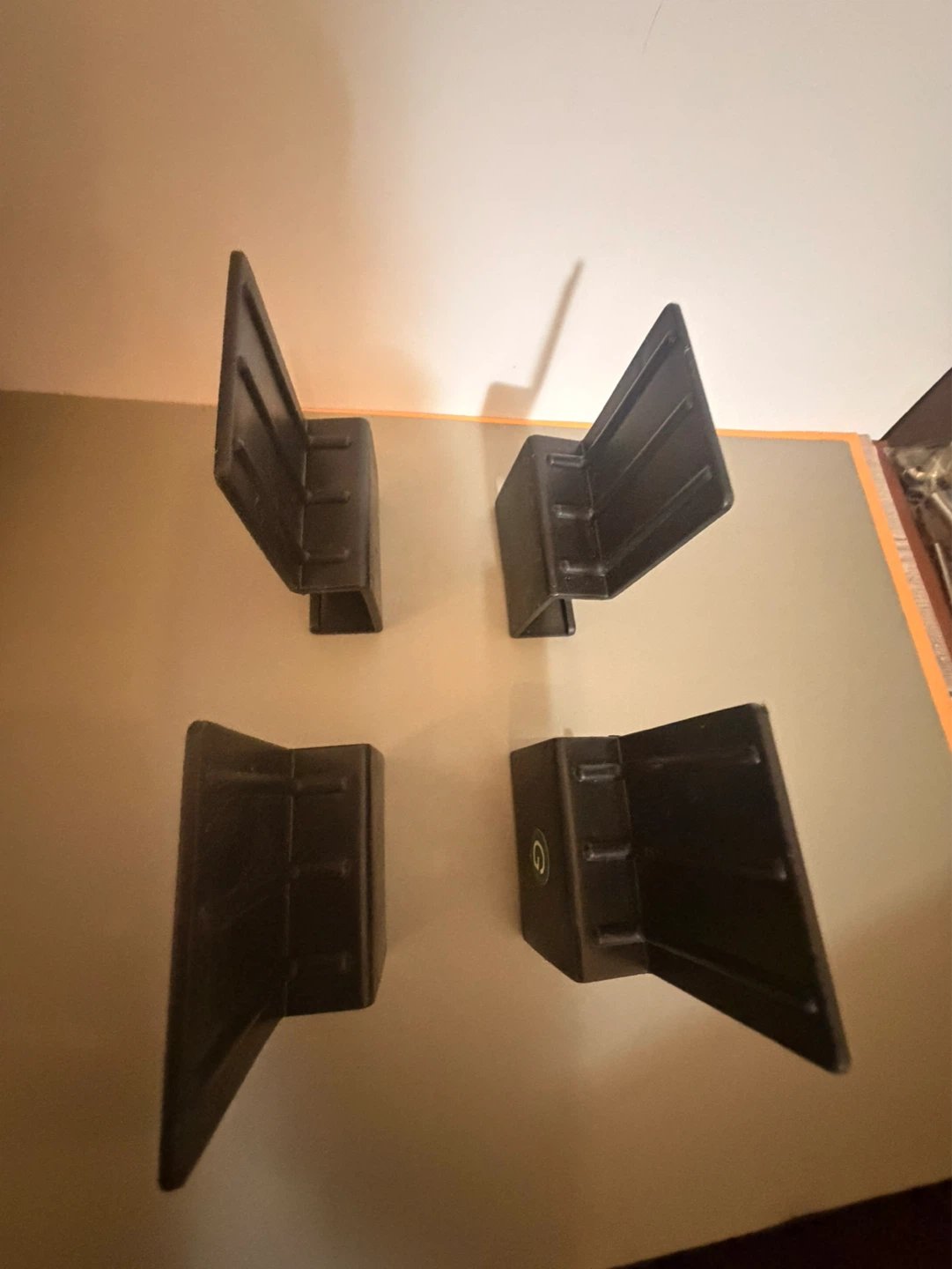 Set of 4 Black Corner Brackets - photo 3