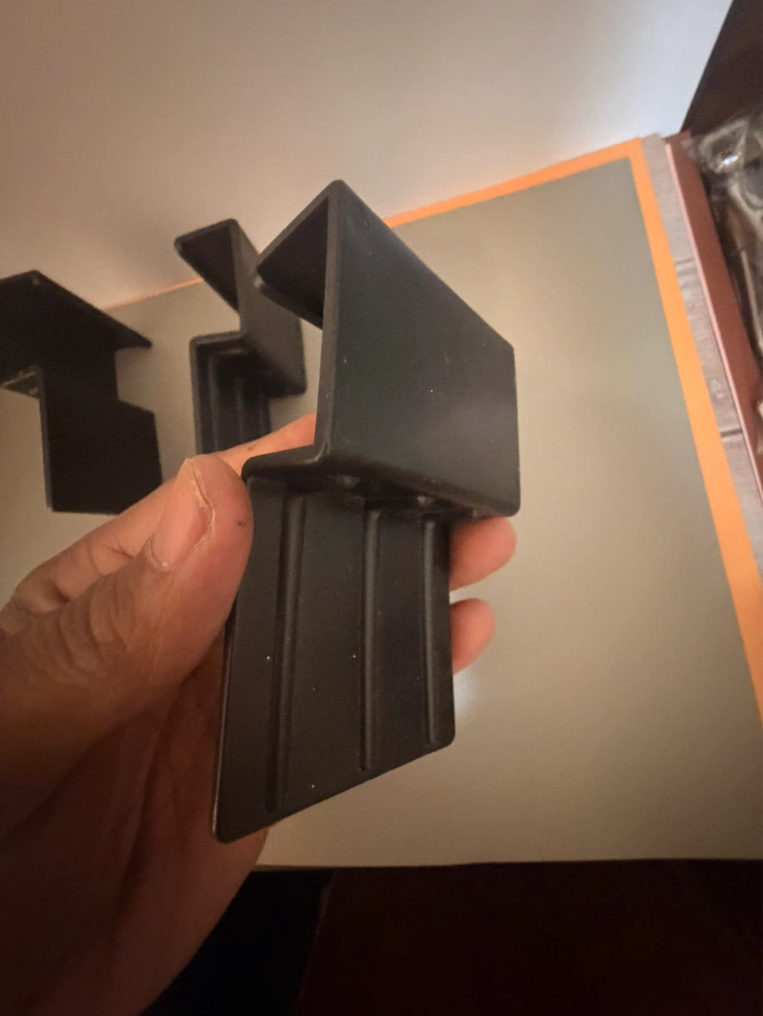 Set of 4 Black Corner Brackets - photo 2
