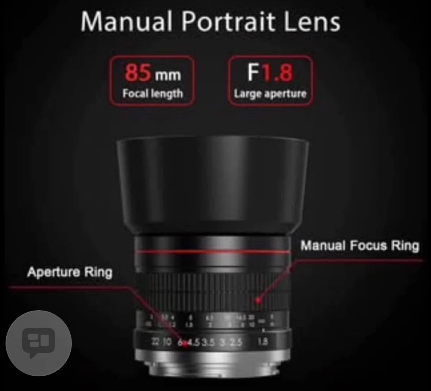 85mm f/1.8 Large Aperture Manual Portrait Lens - photo 3