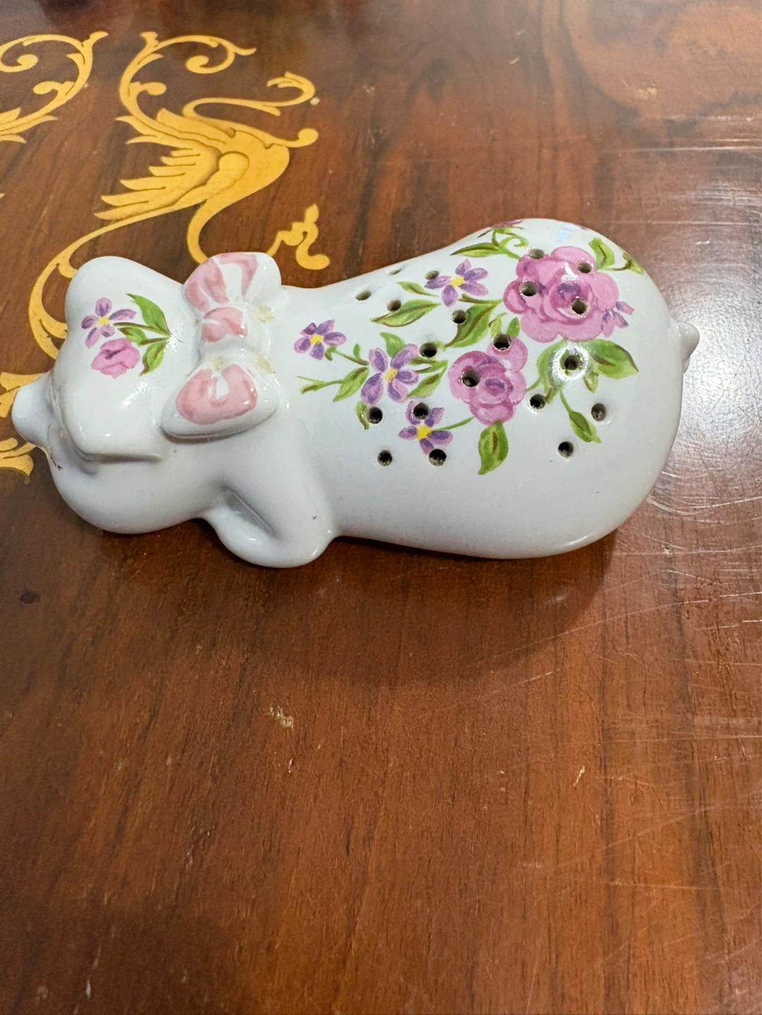 Avon 1978 Hand-Decorated Pig Scented Potpourri Holder - photo 2