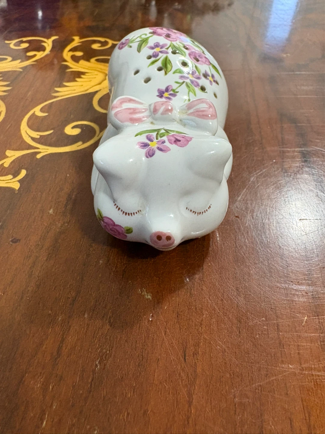 Avon 1978 Hand-Decorated Pig Scented Potpourri Holder
