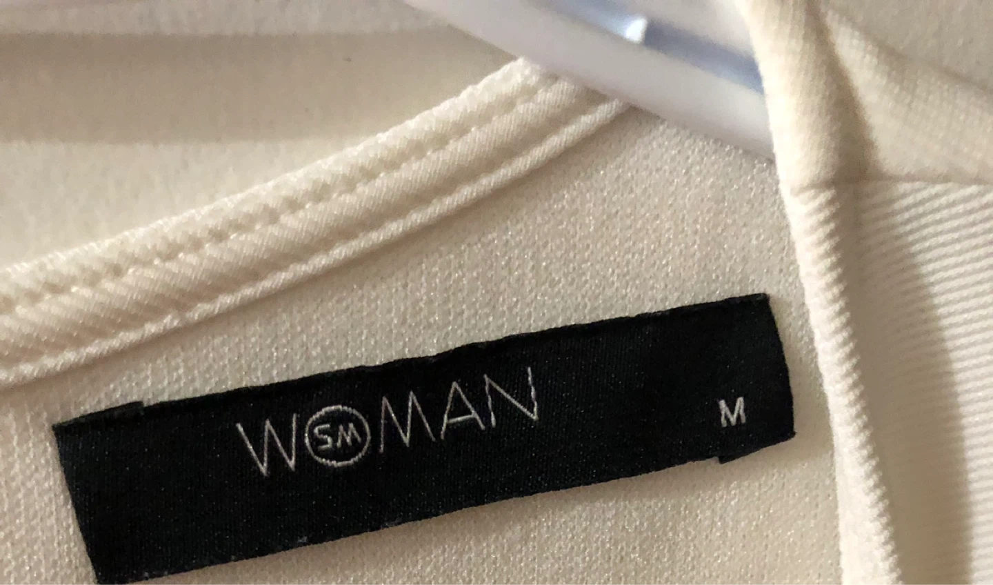 Woman Cream Asymmetrical Zip Long Sleeve Top - Size M - photo 2