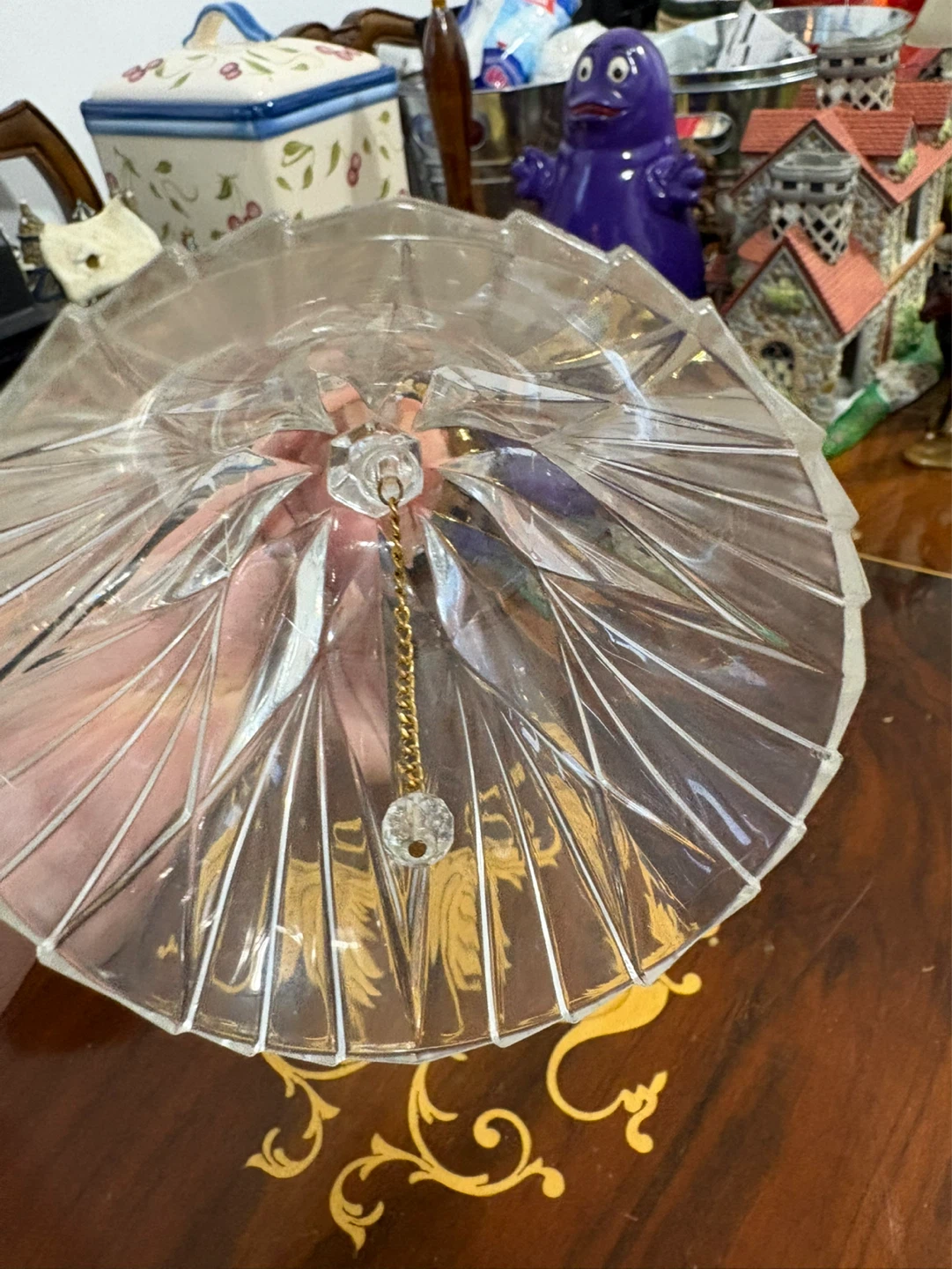 Vintage 8” Waved Crystal Dinner Bell - photo 3