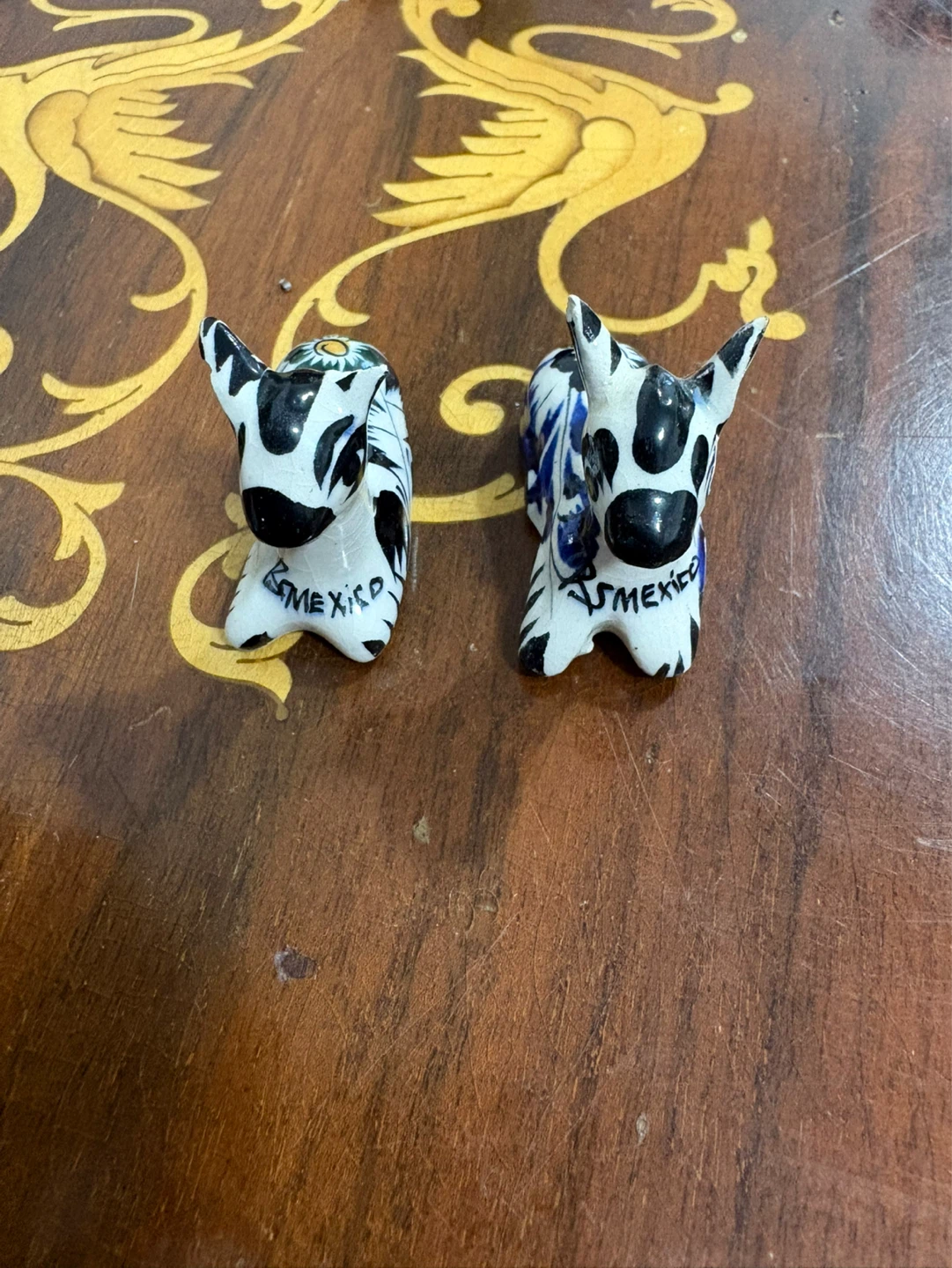 Pair of Ceramic Llama Figurines - Made in Mexico