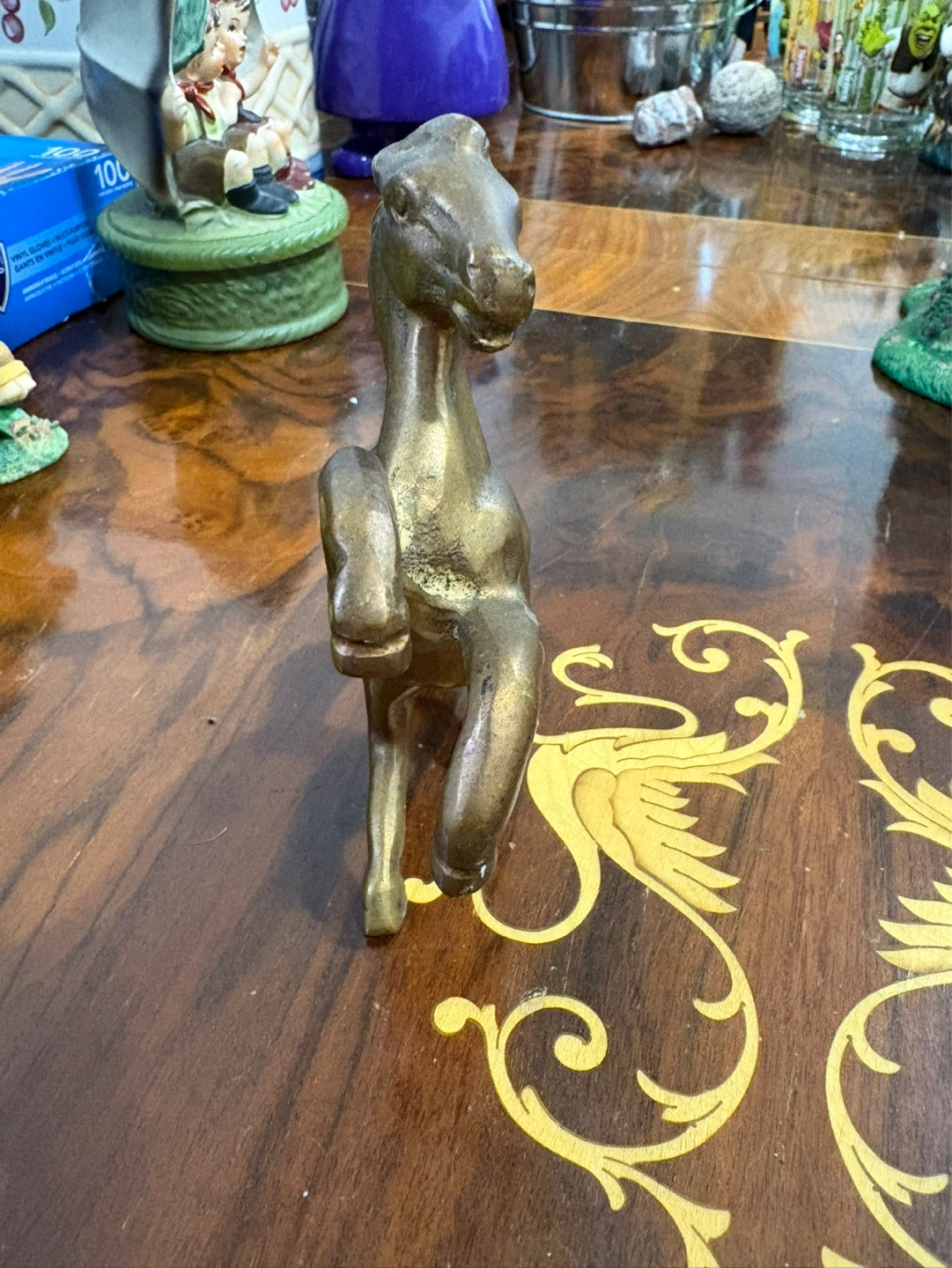 Vintage Brass Horse Statue - photo 2