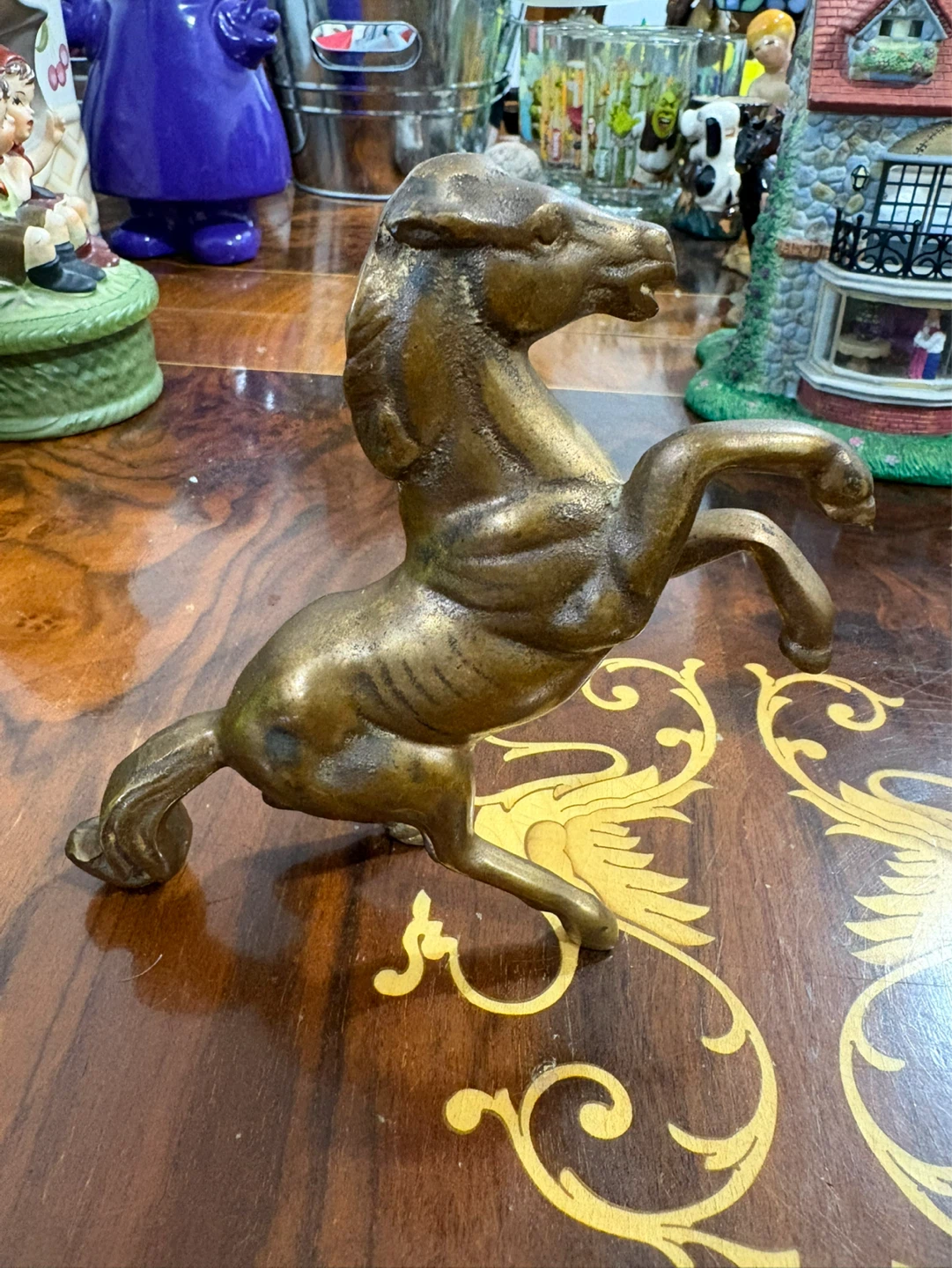 Vintage Brass Horse Statue