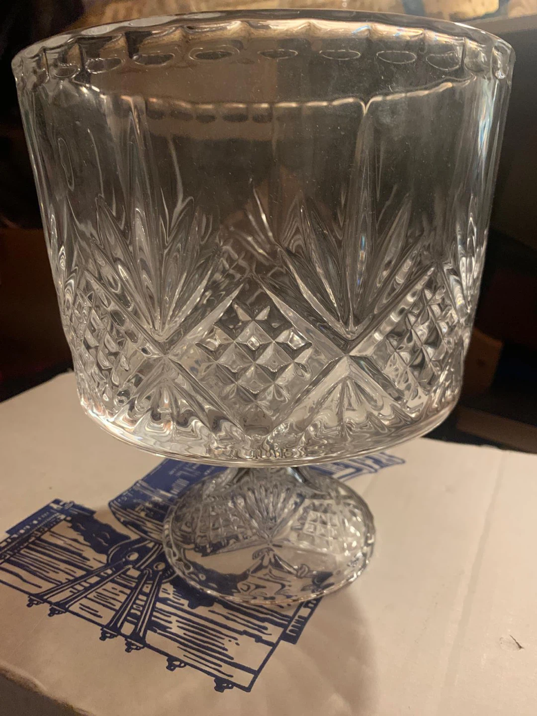 Crystal Punch Bowl or Serving Dish