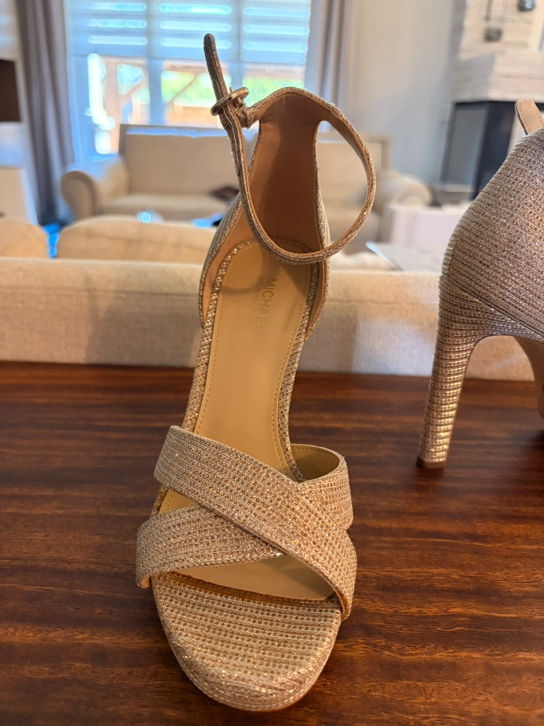 Michael Kors Sparkly Heeled Sandals - Size 5M - photo 3