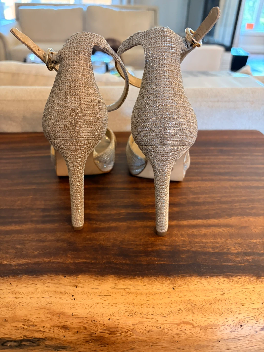 Michael Kors Sparkly Heeled Sandals - Size 5M - photo 4