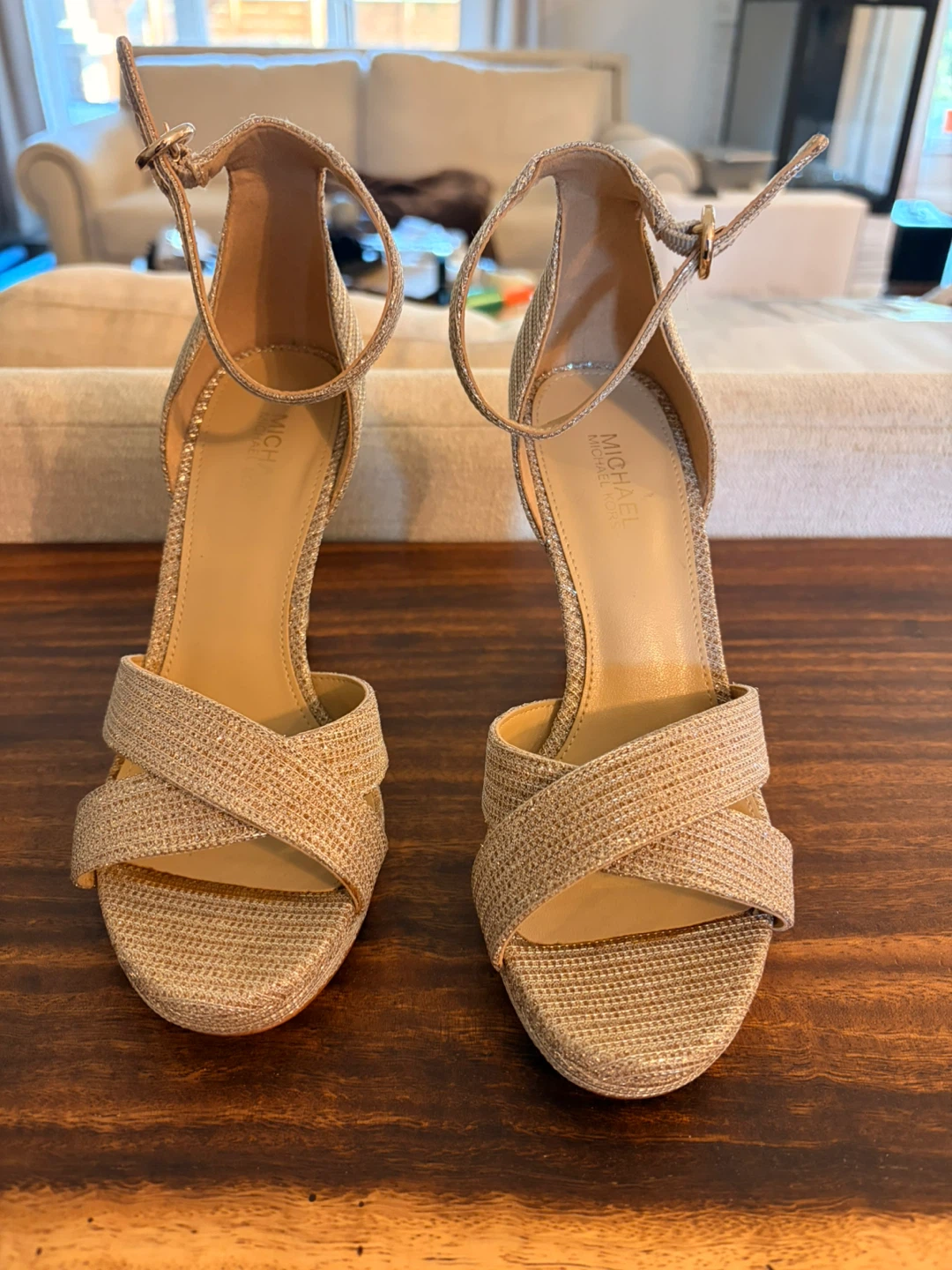 Michael Kors Sparkly Heeled Sandals - Size 5M