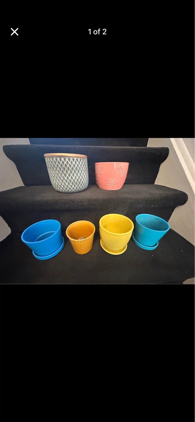Set of 5 Flower Pots