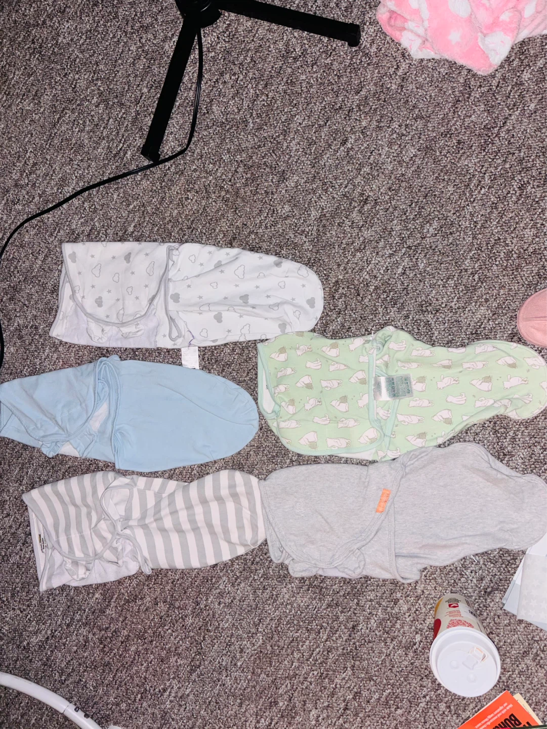 Bundle of 5 Swaddle Sleep Sacks 0-3 months