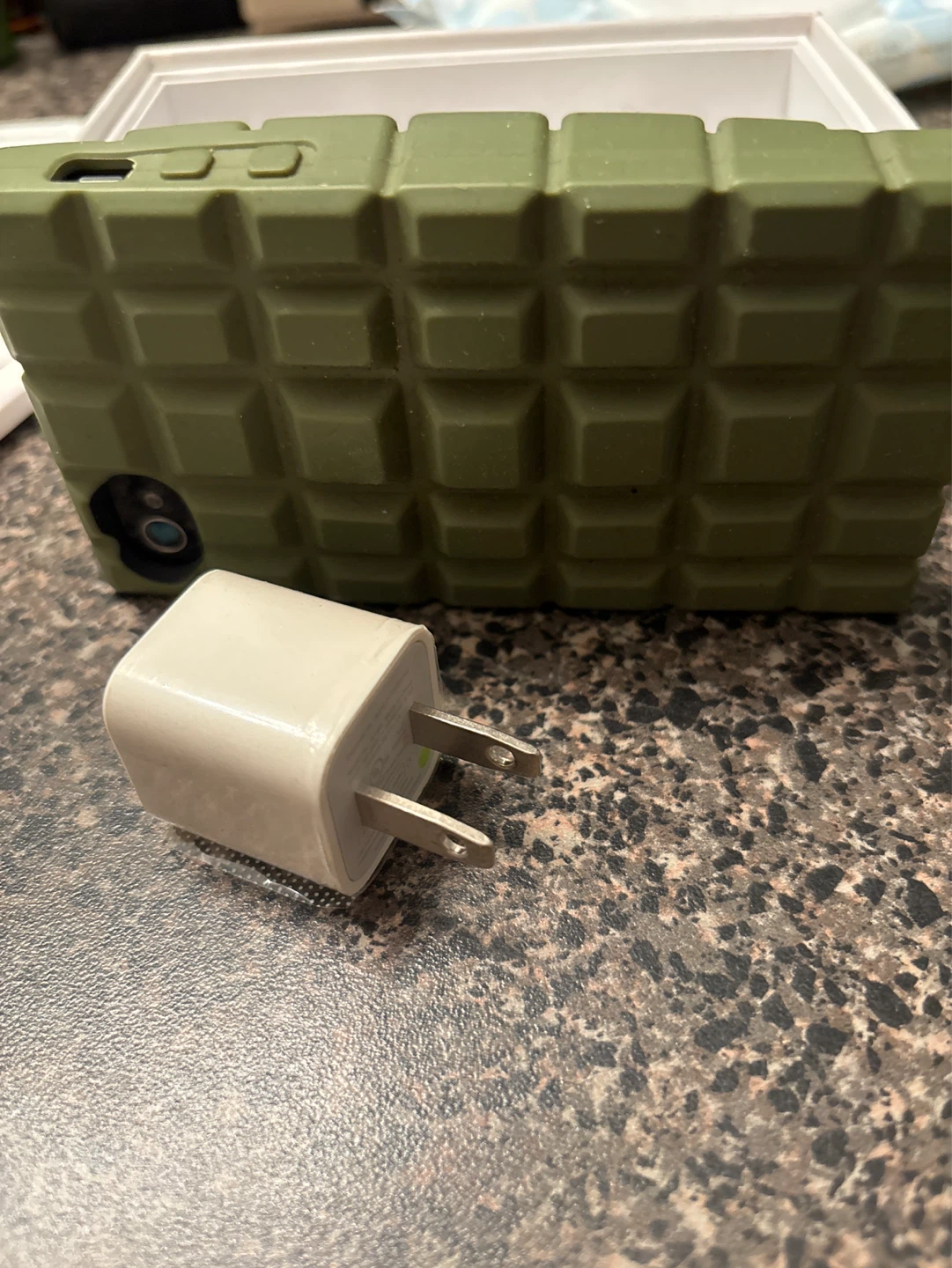 Rugged Green Phone Case with Charger and Box - photo 2