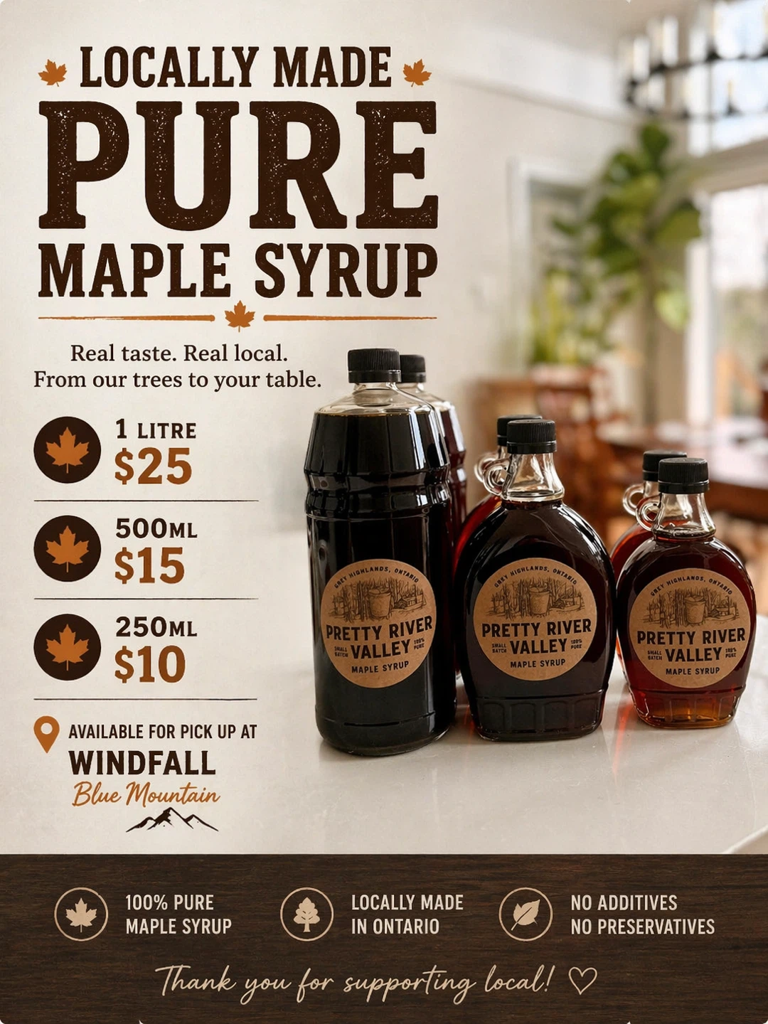 Pretty River Valley Pure Maple Syrup