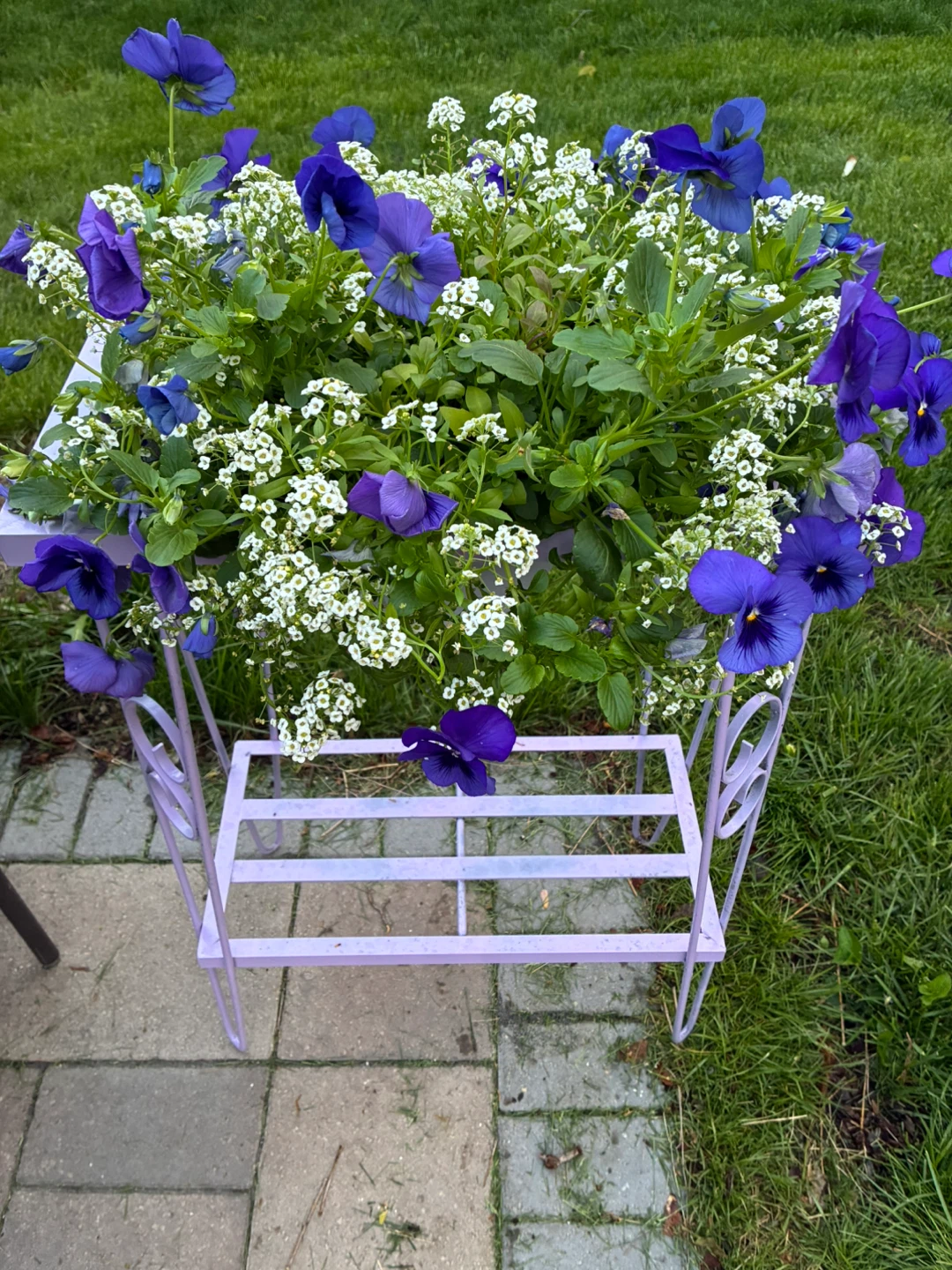 Lavender Metal Plant Stand with Planter - photo 2