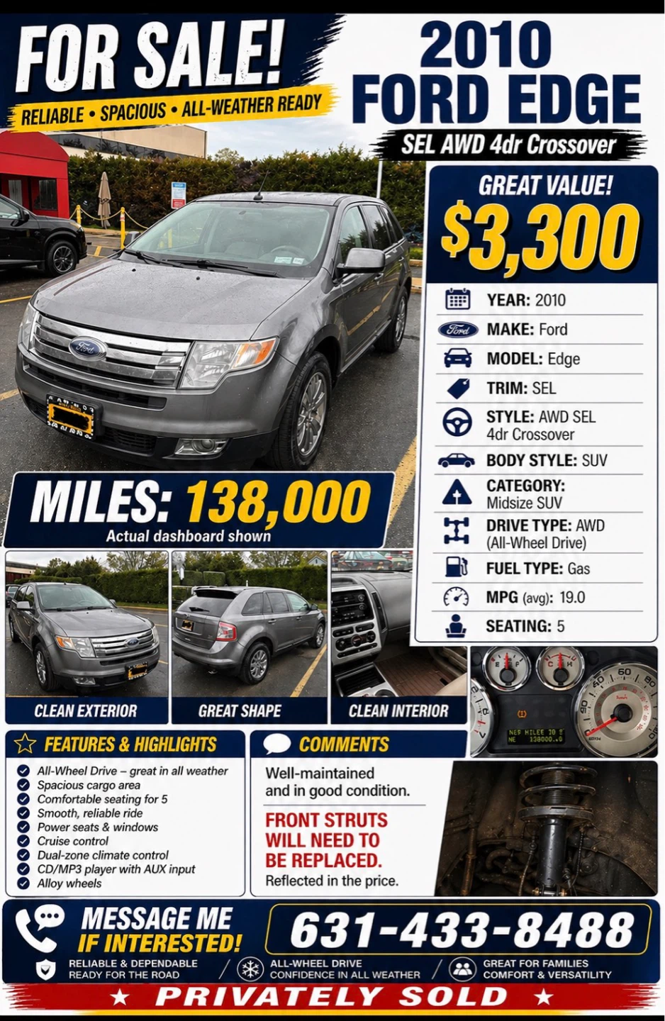 2010 Ford Edge SEL AWD SUV