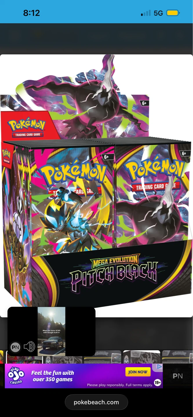 Pokémon Trading Card Game Mega Evolution Pitch Black Booster Box