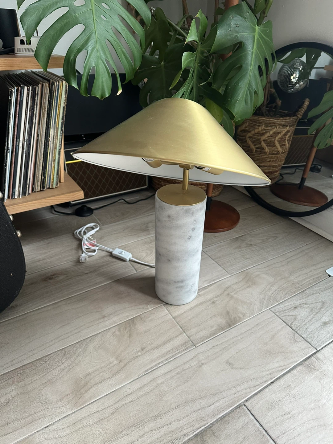 Gold and Marble Base Table Lamp