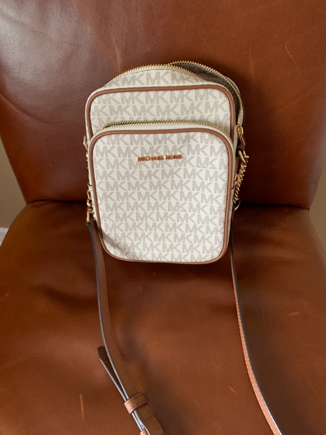 Michael Kors Monogram Camera Bag