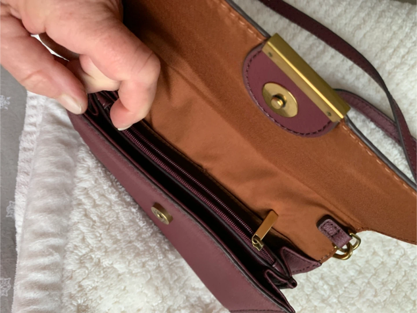 Fossil Burgundy Leather Crossbody Wallet - photo 3