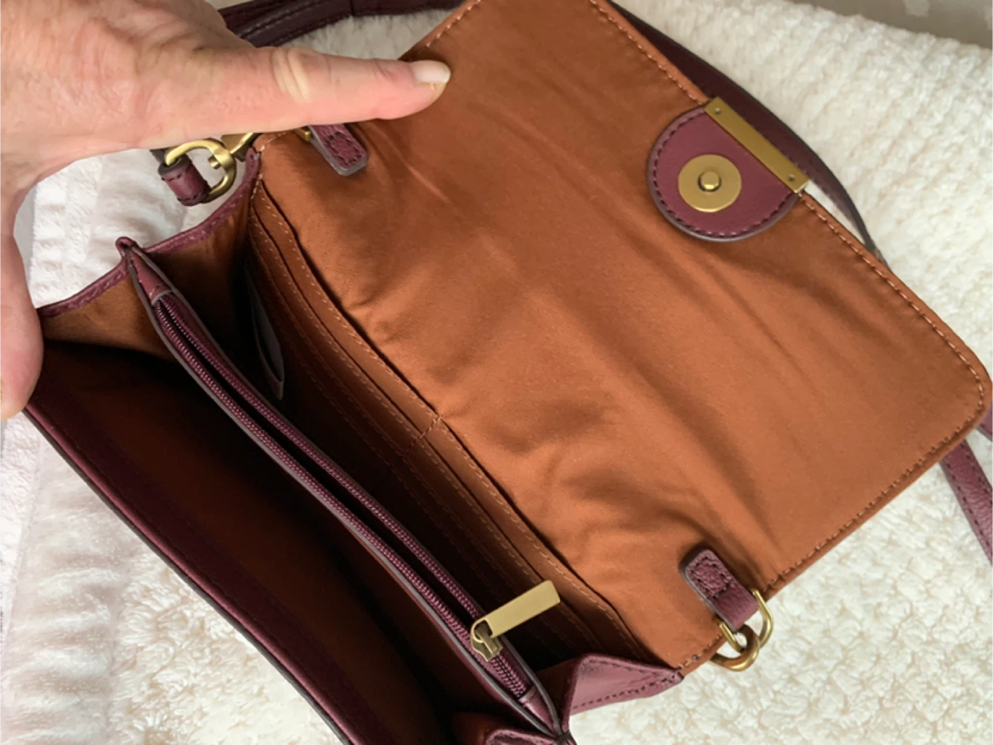 Fossil Burgundy Leather Crossbody Wallet - photo 4