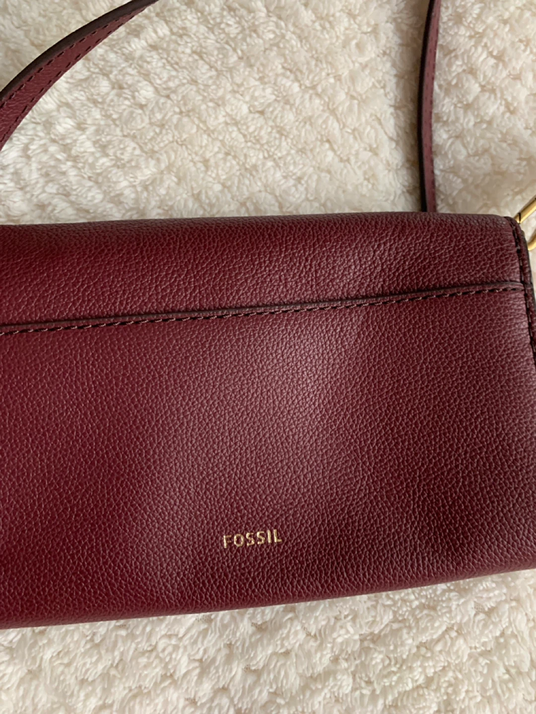 Fossil Burgundy Leather Crossbody Wallet - photo 2