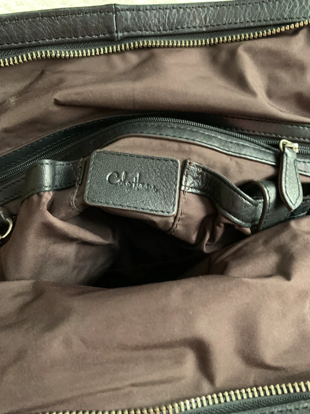 Cole Haan Black Leather Gathered Shoulder Bag