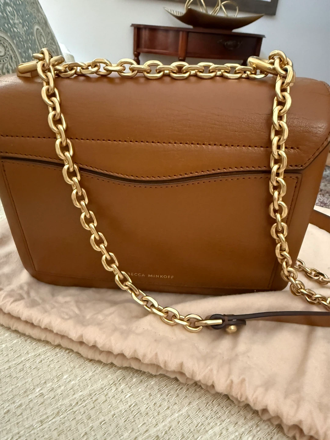 Rebecca Minkoff Tan and Black Leather Chain Shoulder Bag - photo 2