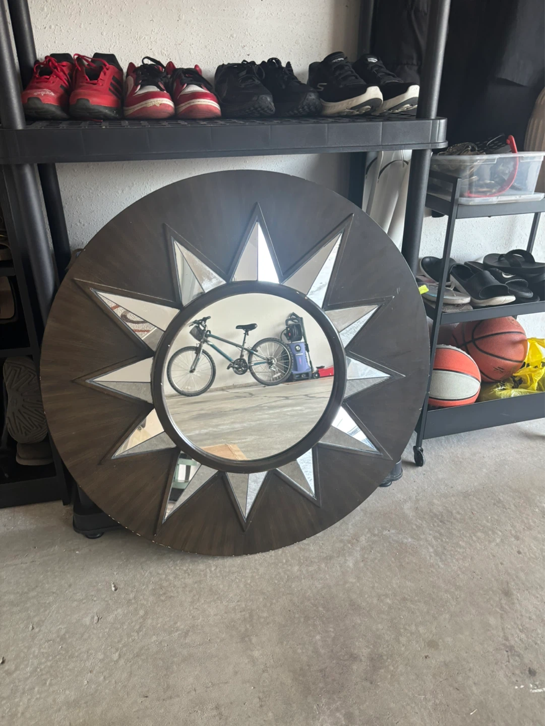 Round Starburst Sunburst Wall Mirror - 30 inch Diameter - photo 3