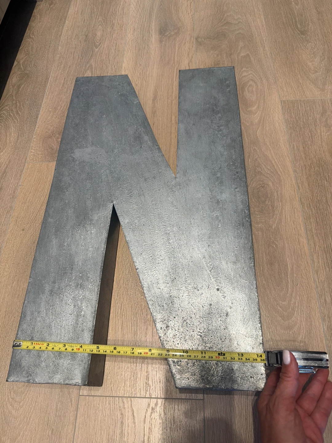 Large Metal Letter N - photo 2