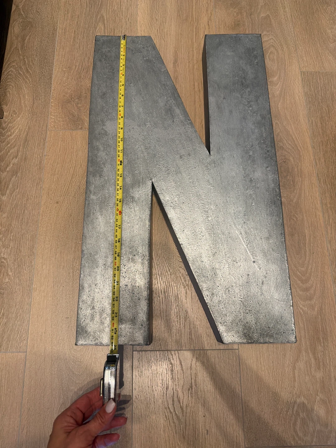 Large Metal Letter N
