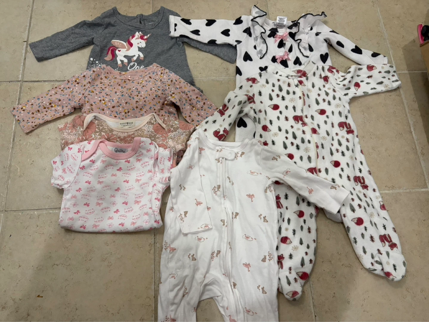 Baby Girls' Sleepers and Bodysuit Bundle