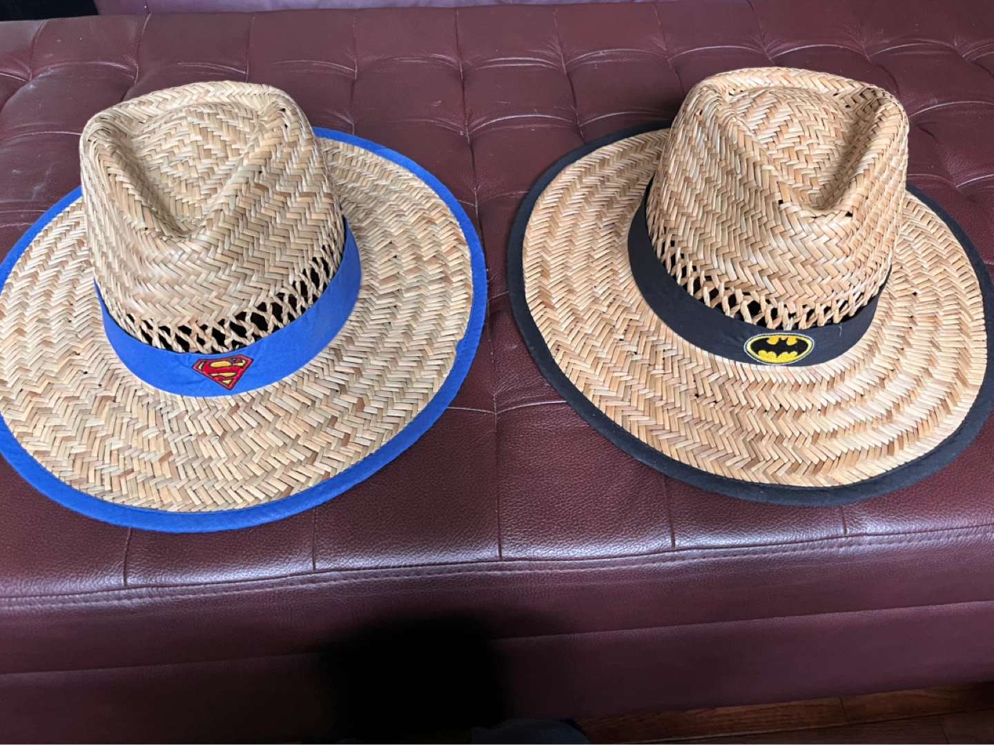Brand NEW $15 each Superman or Batman Straw Hats
