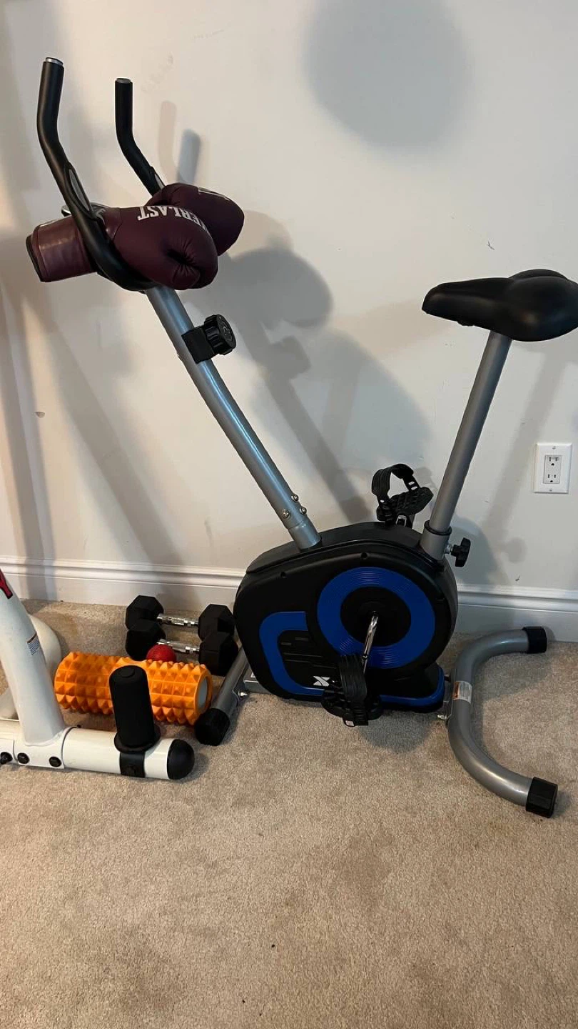 Exercise Bike with Workout Accessories