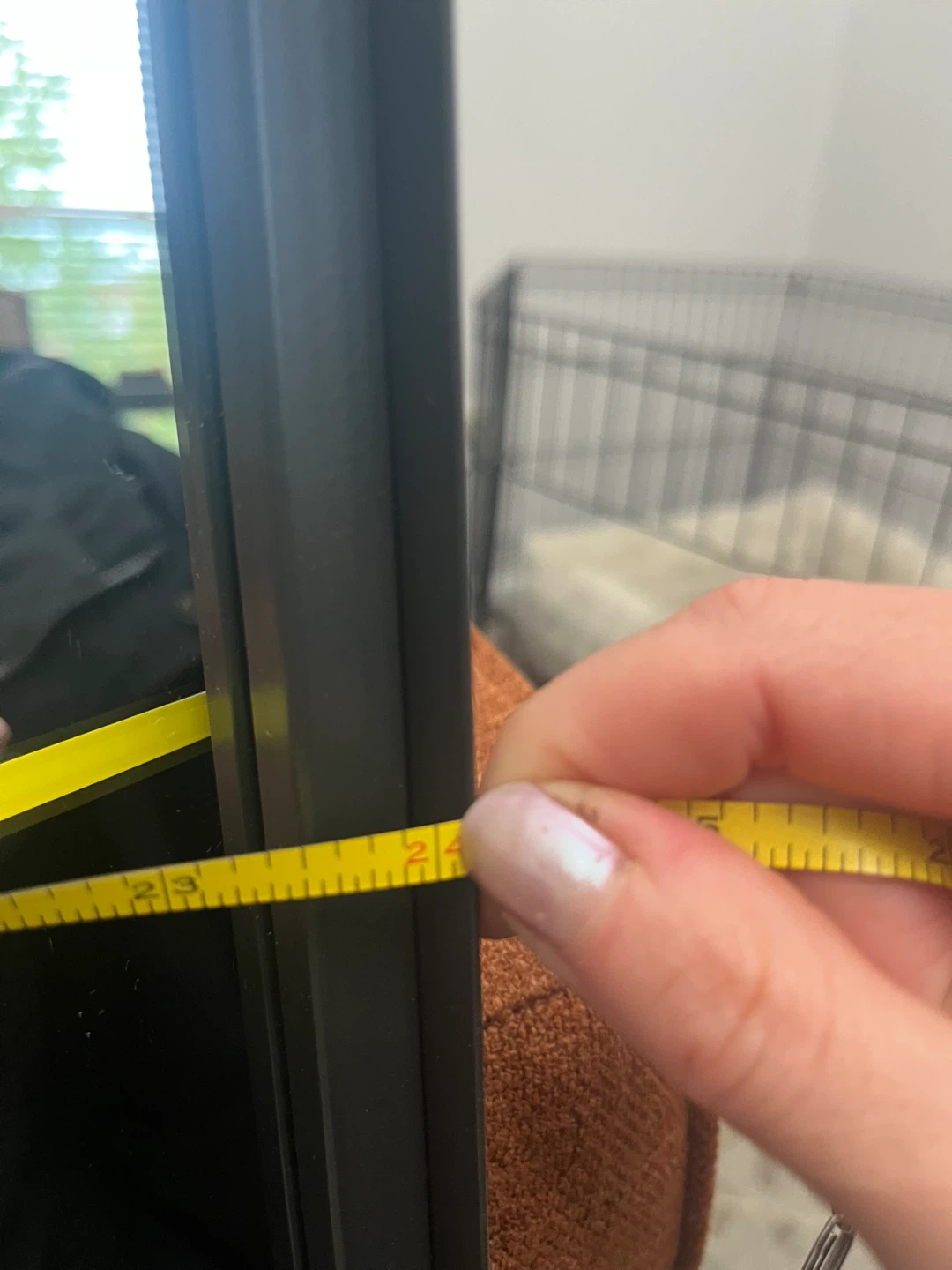 Tall Black Metal Frame Mirror - photo 4