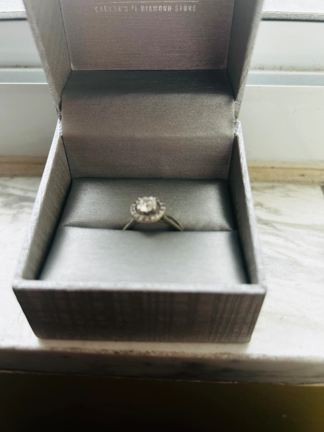Diamond Halo Engagement Ring - photo 2
