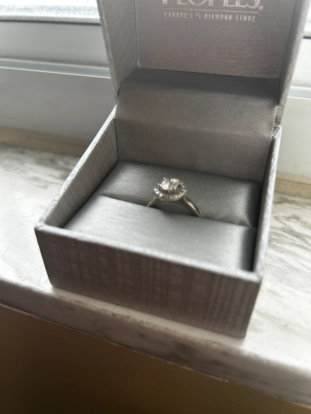 Diamond Halo Engagement Ring - photo 3