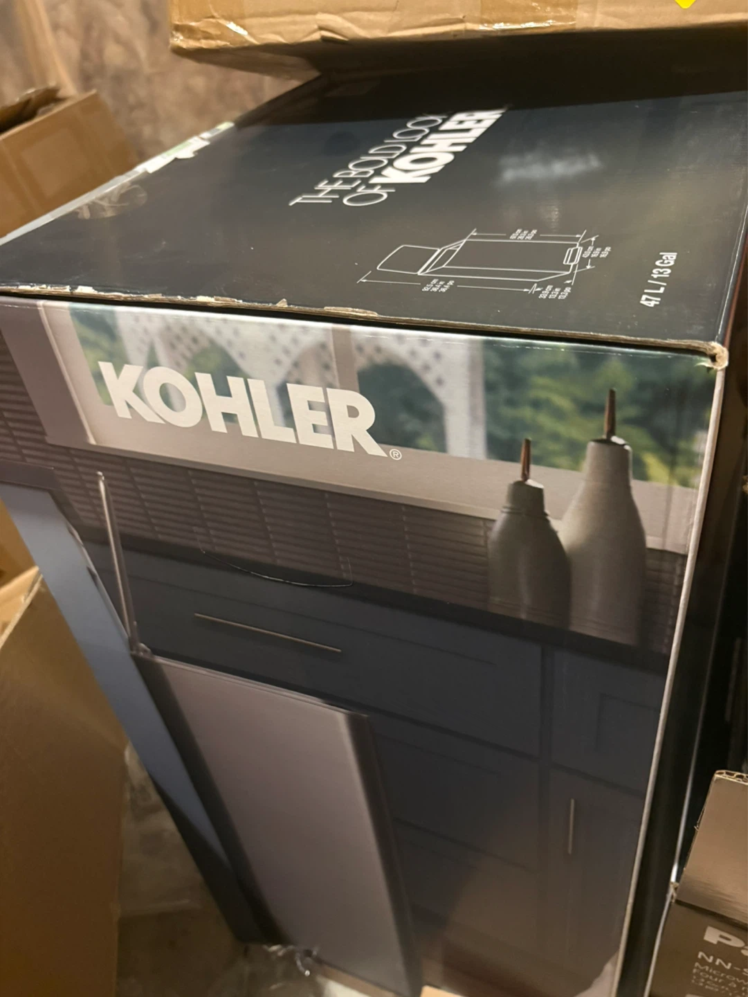 Kohler Stainless Steel Step Trash Can 47L / 13 Gallon - photo 3