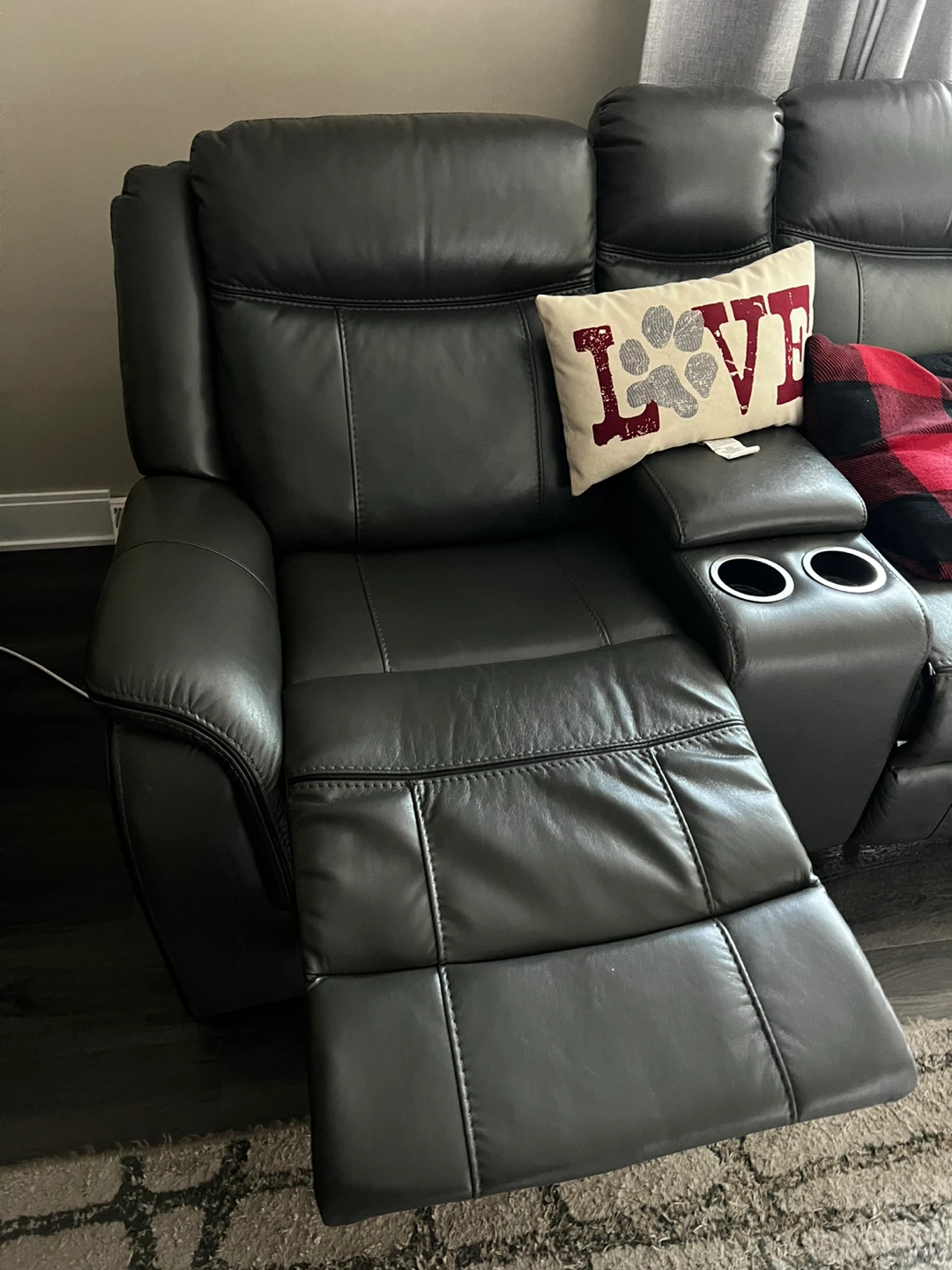 Anji Cozy Home 2 Seater Reclining Leather Couch - photo 2