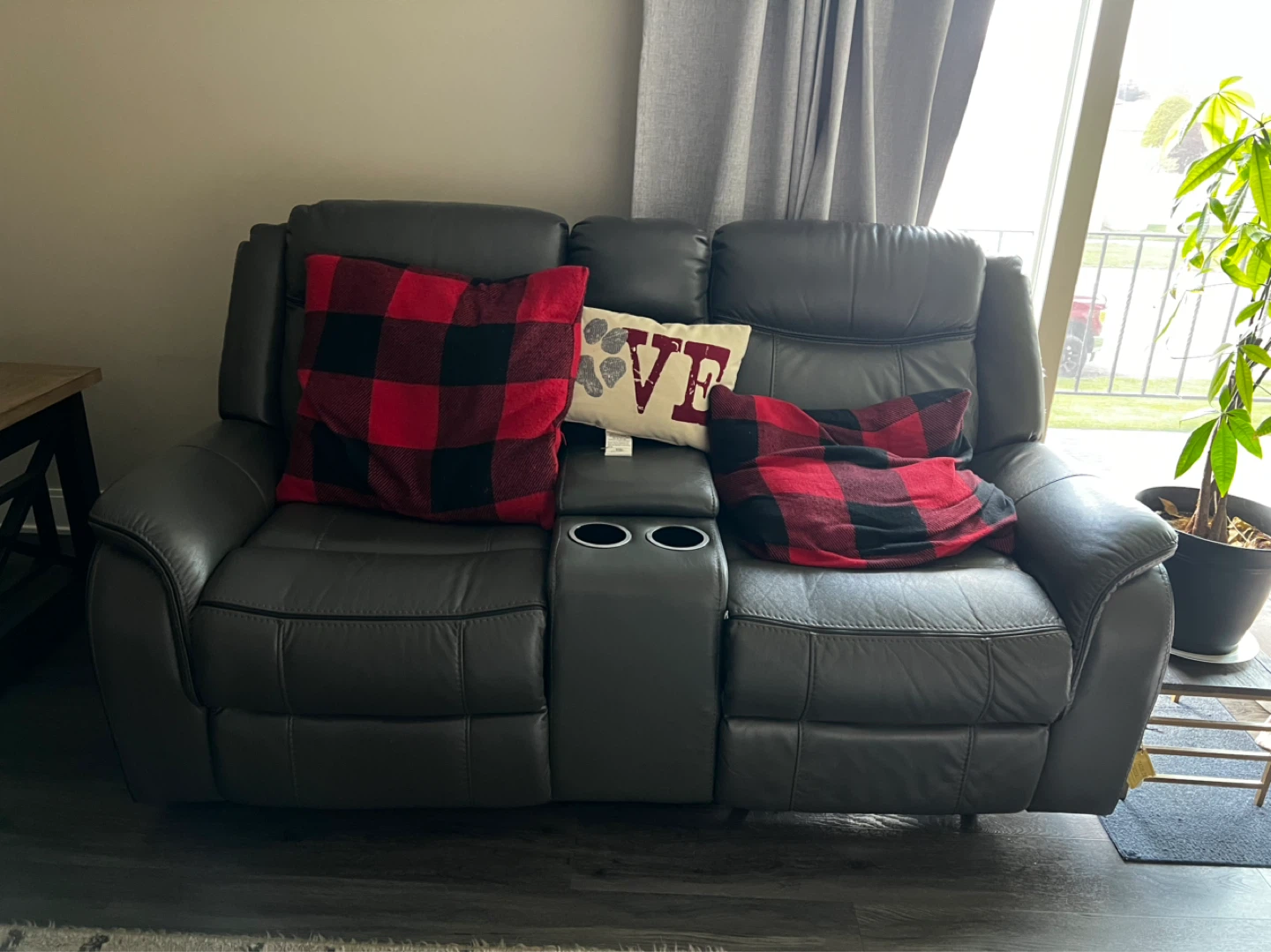 Anji Cozy Home 2 Seater Reclining Leather Couch